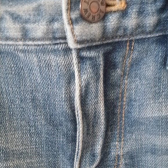 J. Crew Size 26s Matchstick Stretch Distressed Denim Bermuda Jean Shorts - Picture 5 of 5